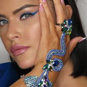 Mia Wynn Ultra Glam Indian Inspired Finger & Wrist Jewelry
